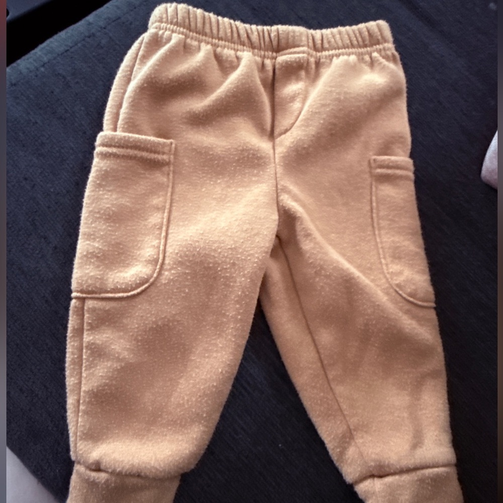 Cozy Tan Kids Fleece Pants
